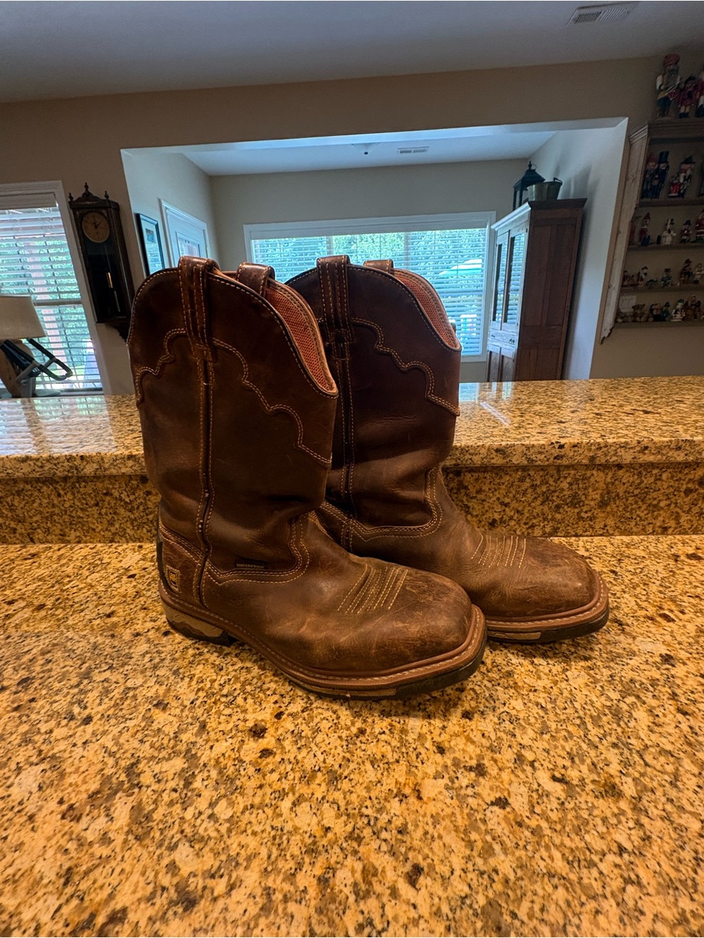 Dan Post Blayde Waterproof Work Boots Brown Leather Men’s 10.5